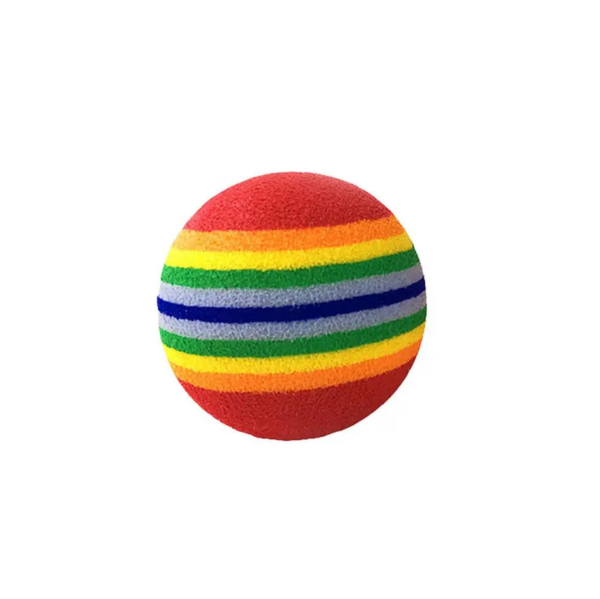 12 Colorful Rainbow Foam Balls for Fun Dog Training