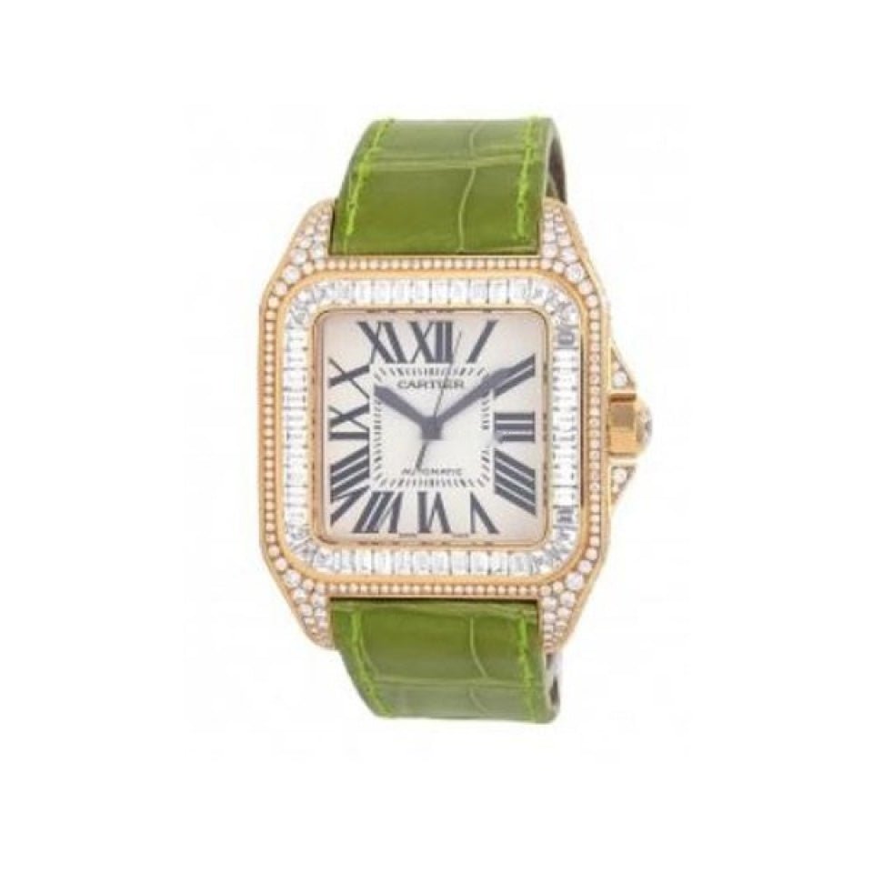 Cartier Santos 100 Diamond Bezel